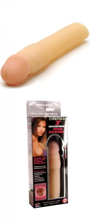 TLC Natural CyberSkin 3 inch Transformer Penis Extension